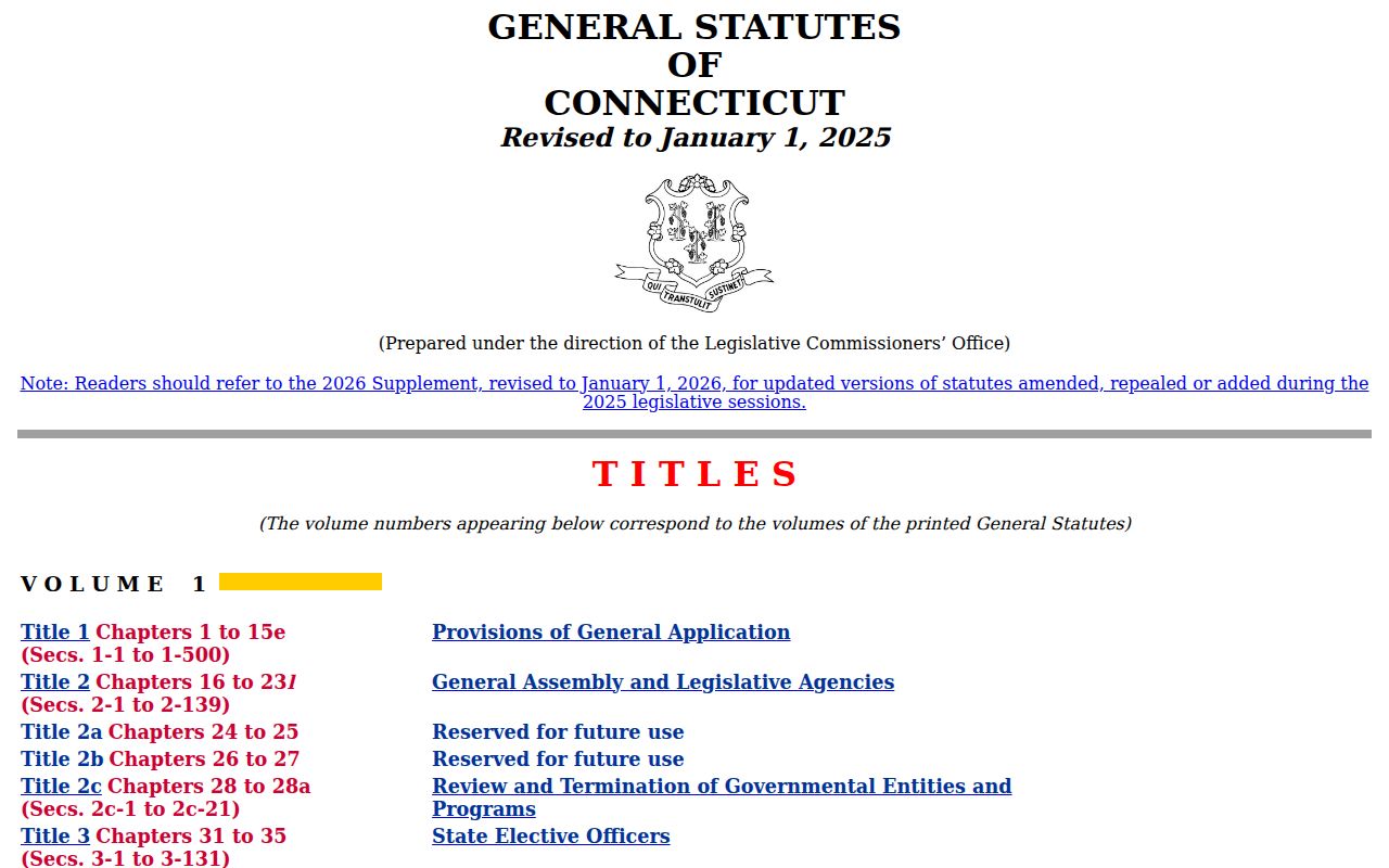 New Haven County criminal records Connecticut statutes index